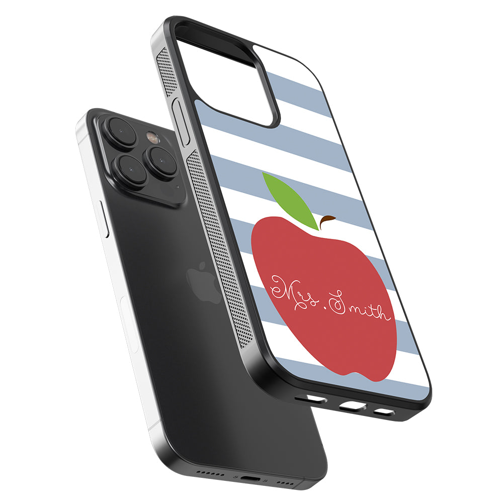 Teachers Appreciation Gift Apple Bars Personalized Apple iPhone Case