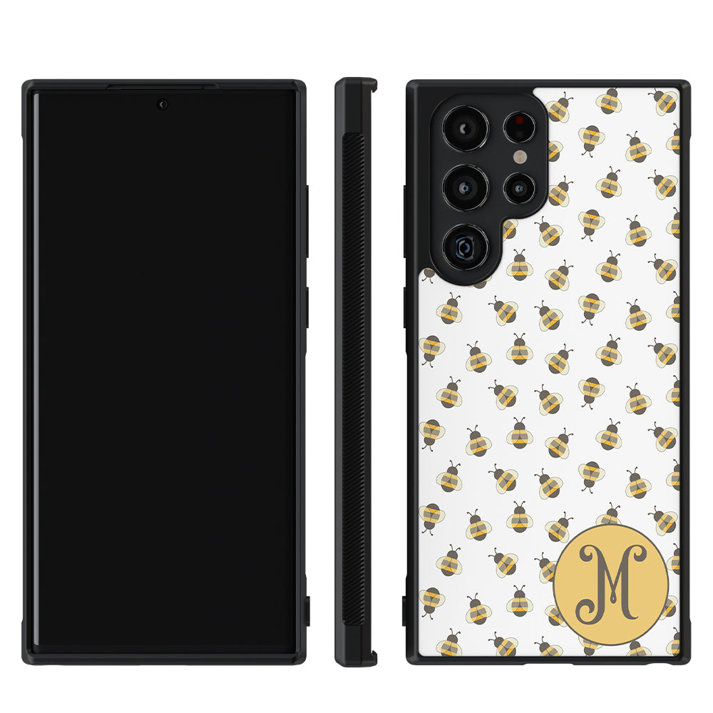 Cute Little Honey Bees Initial Samsung Phone Case