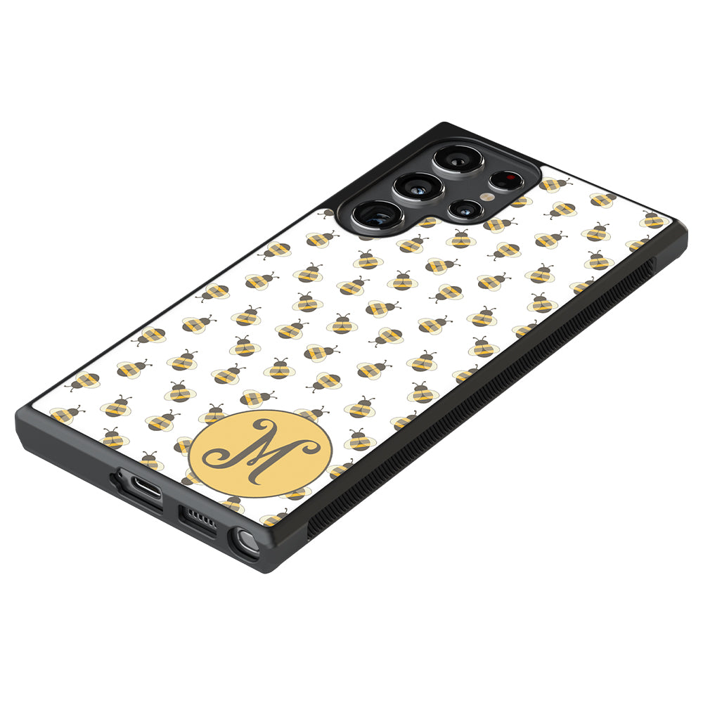 Cute Little Honey Bees Initial Samsung Phone Case