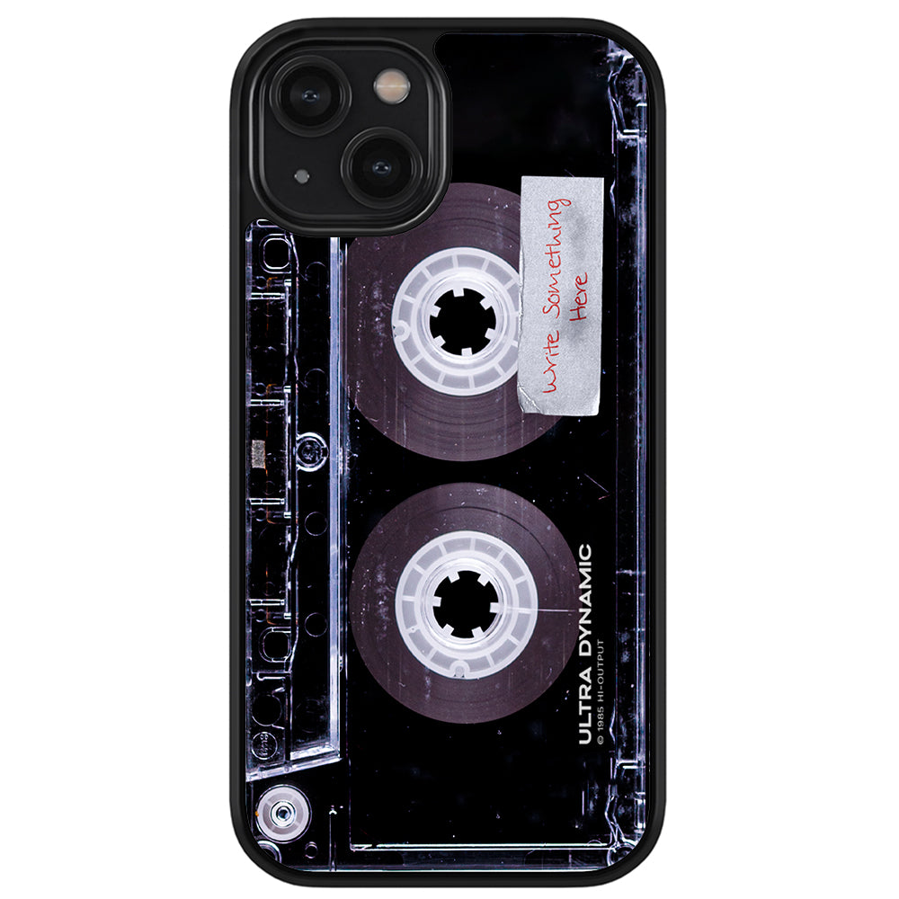Clear Black Retro Cassette Tape Personalized Apple iPhone Case