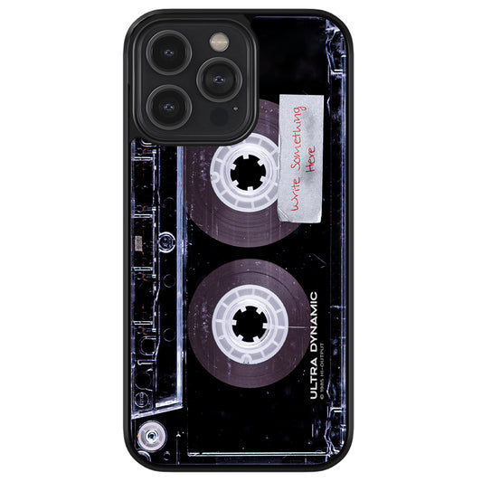 Clear Black Retro Cassette Tape Personalized Apple iPhone Case