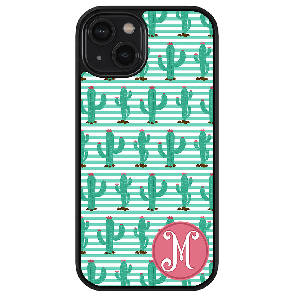 Cute Cactus Initial Apple iPhone Case