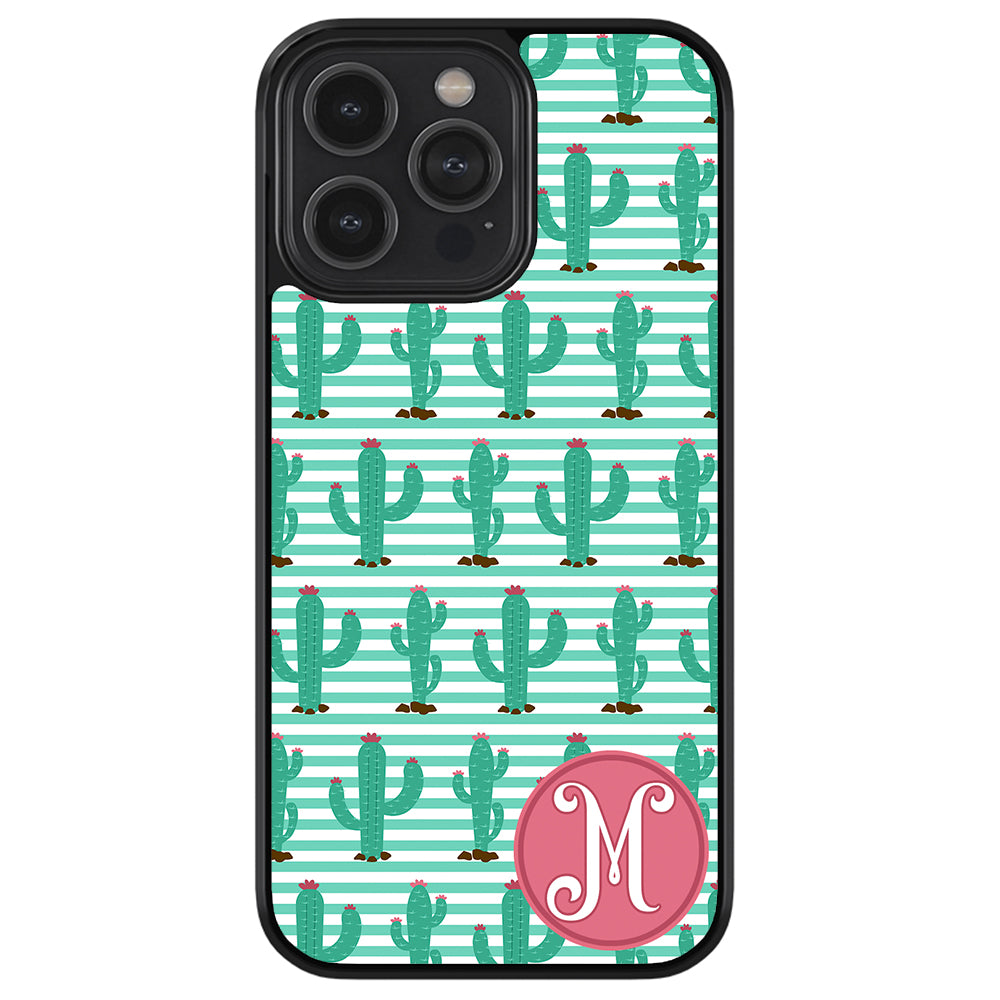 Cute Cactus Initial Apple iPhone Case