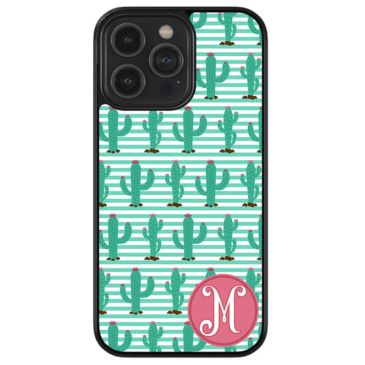 Cute Cactus Initial Apple iPhone Case