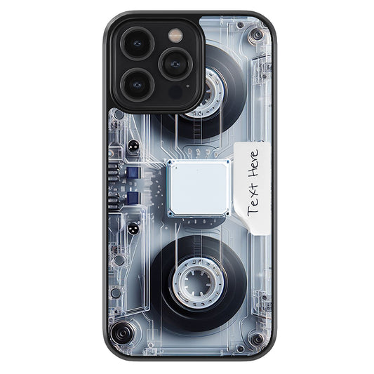 Futuristic Retro Cassette Tape Personalized Apple iPhone Case