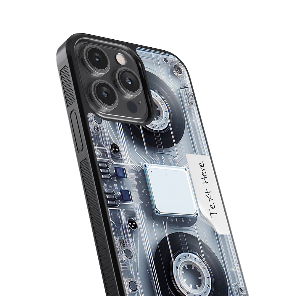 Futuristic Retro Cassette Tape Personalized Apple iPhone Case
