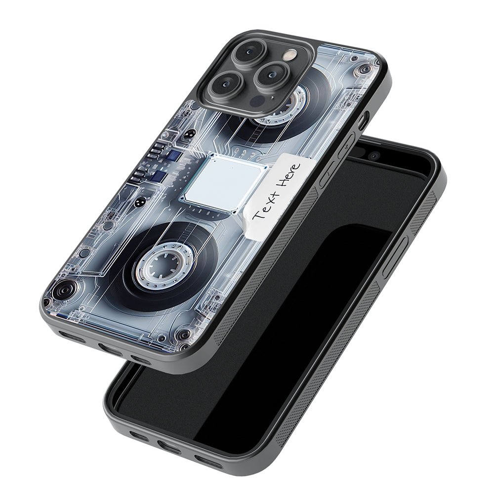 Futuristic Retro Cassette Tape Personalized Apple iPhone Case
