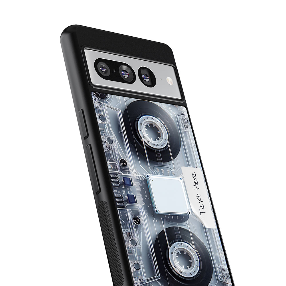 Futuristic Retro Cassette Tape Personalized Google Phone Case