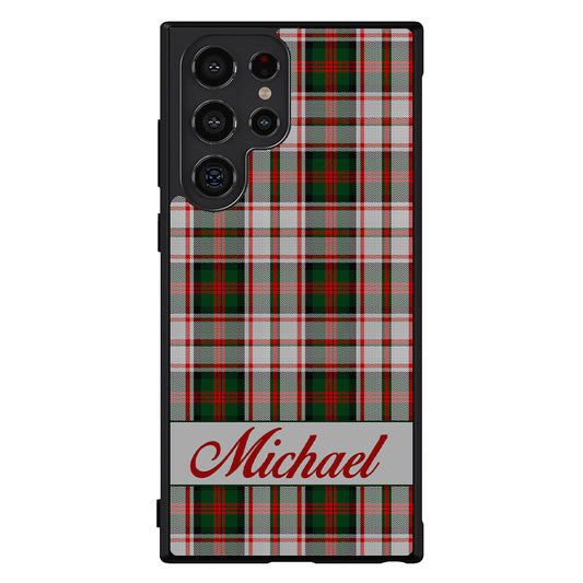 Red and Green Tartan Plaid Personalized Samsung Phone Case