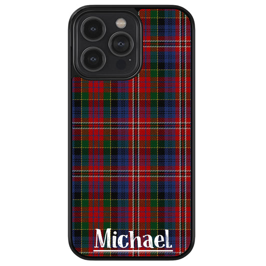 Plaid Tartan Sweater Green Blue and Red Personalized Apple iPhone Case