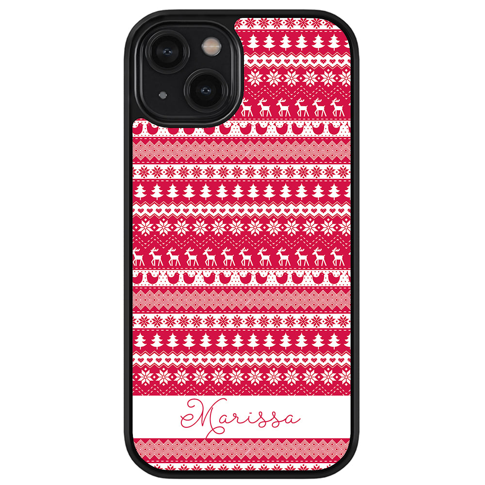 Christmas Sweater Personalized Apple iPhone Case