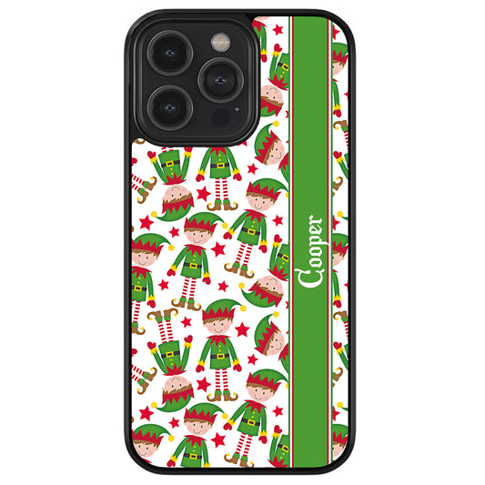 Funny Elf Christmas Workers Personalized Apple iPhone Case