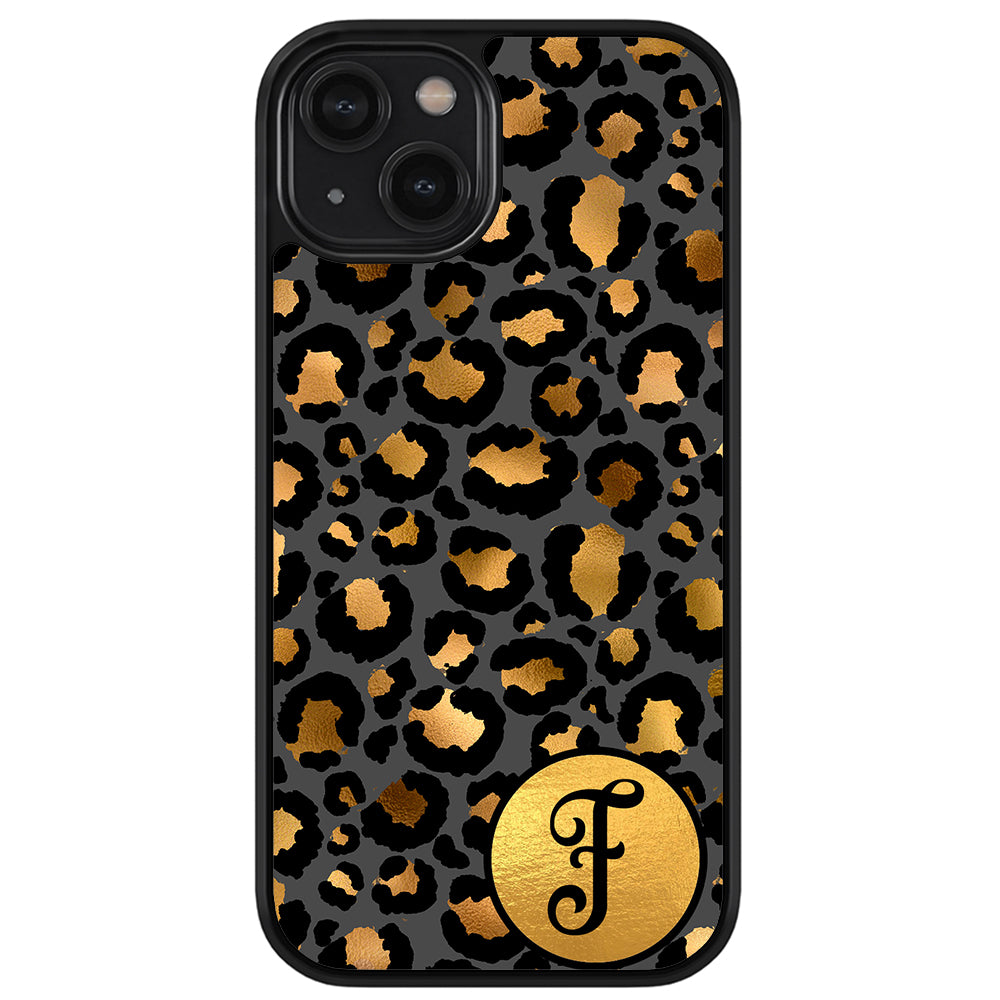 Gold Foil Leopard Skin Personalized Apple iPhone Case