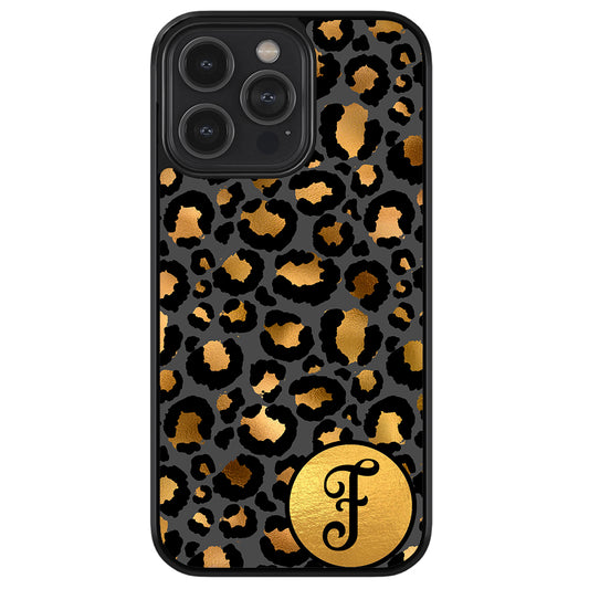 Gold Foil Leopard Skin Personalized Apple iPhone Case