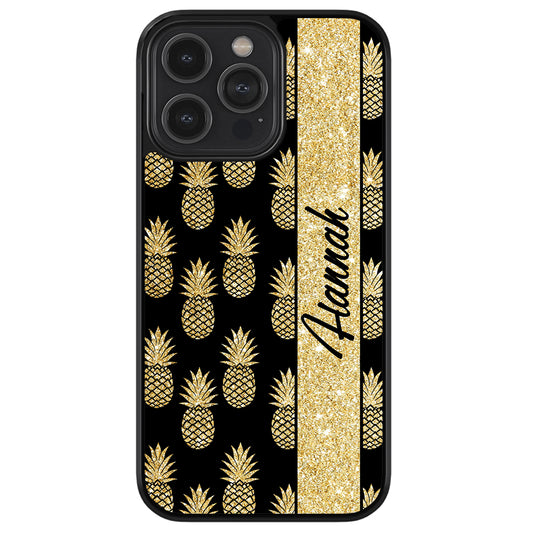 Golden Pineapples Personalized Apple iPhone Case