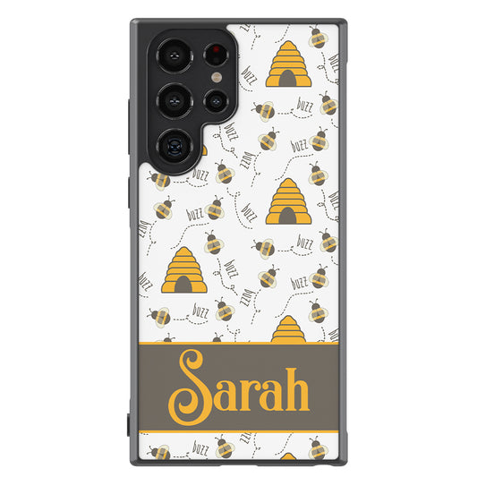 Honey Bee and Hive Personalized Samsung Phone Case