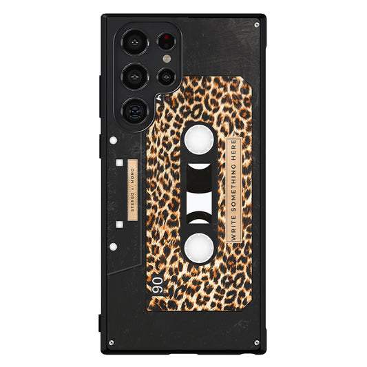 Leopard Skin Cassette Tape Personalized Samsung Phone Case