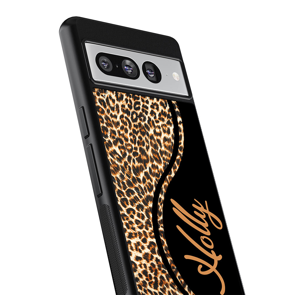 Leopard Curvy Personalized Google Phone Case