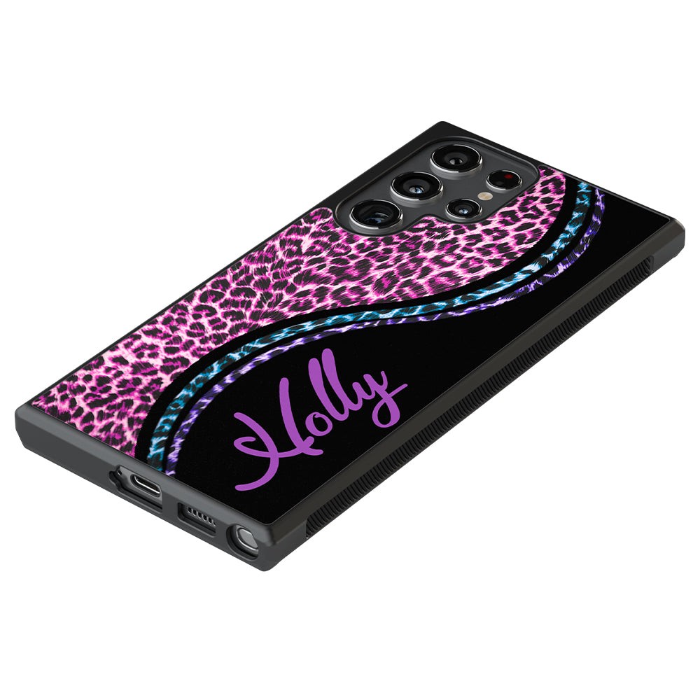 Colorful Leopard Curvy Personalized Samsung Phone Case