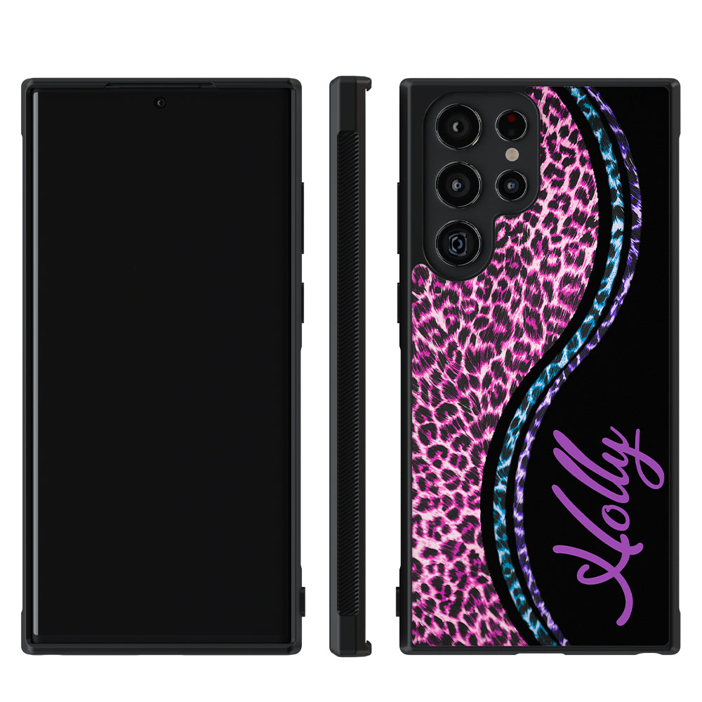 Colorful Leopard Curvy Personalized Samsung Phone Case