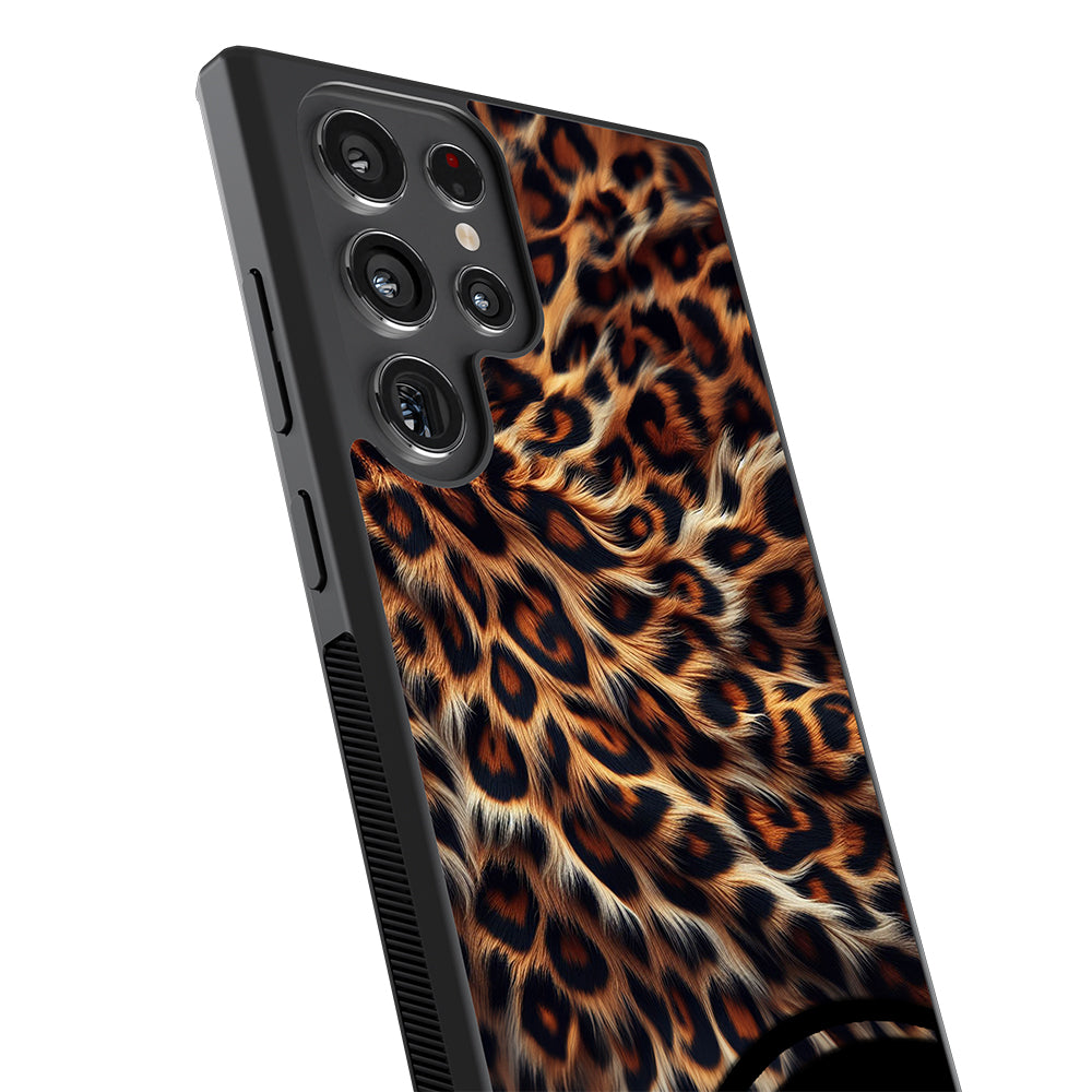 Leopard Realistic Curvy Personalized Samsung Phone Case