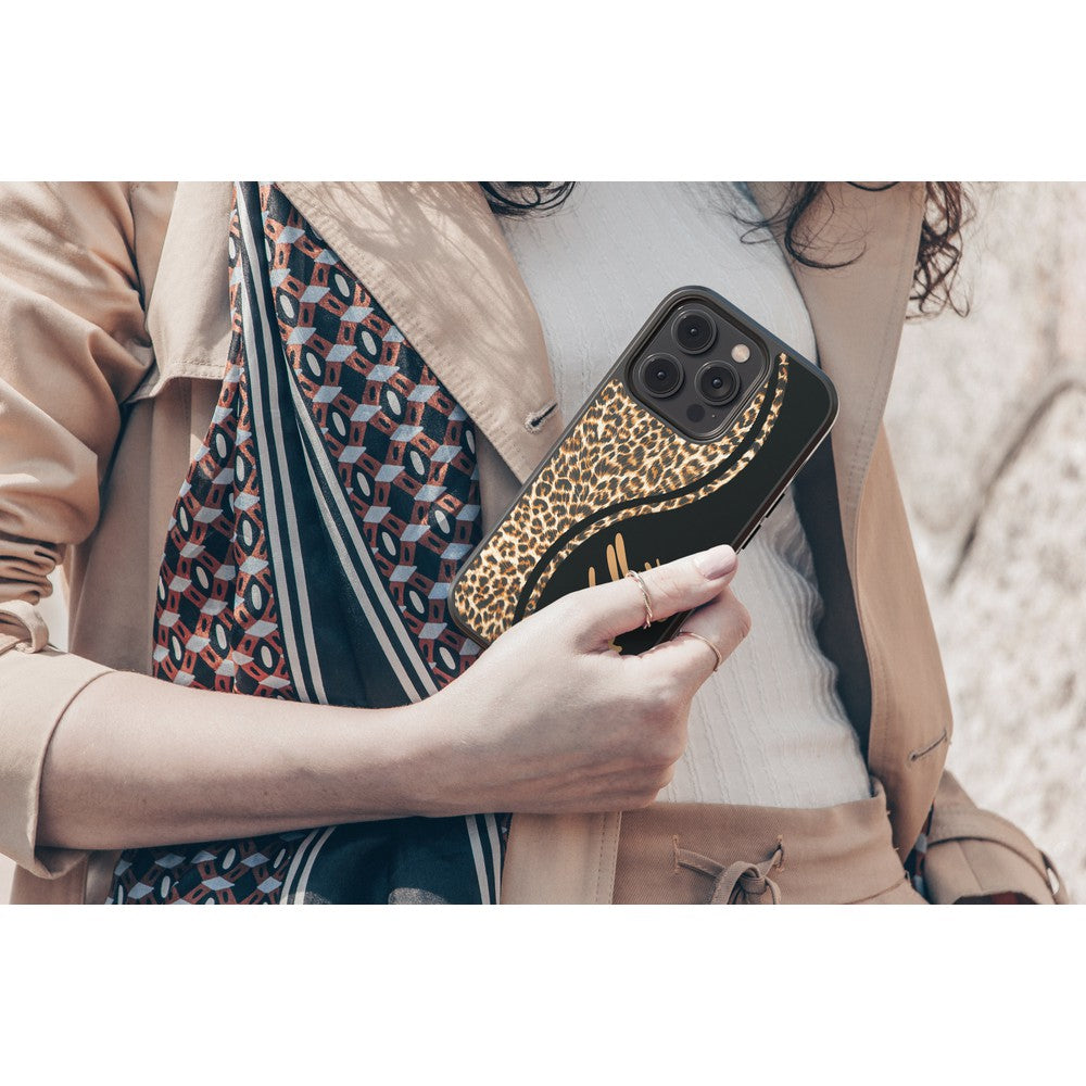 Leopard Curvy Personalized Apple iPhone Case