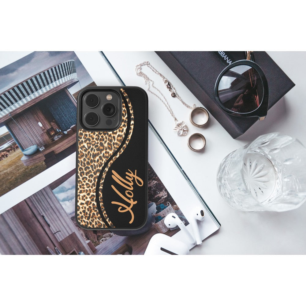 Leopard Curvy Personalized Apple iPhone Case