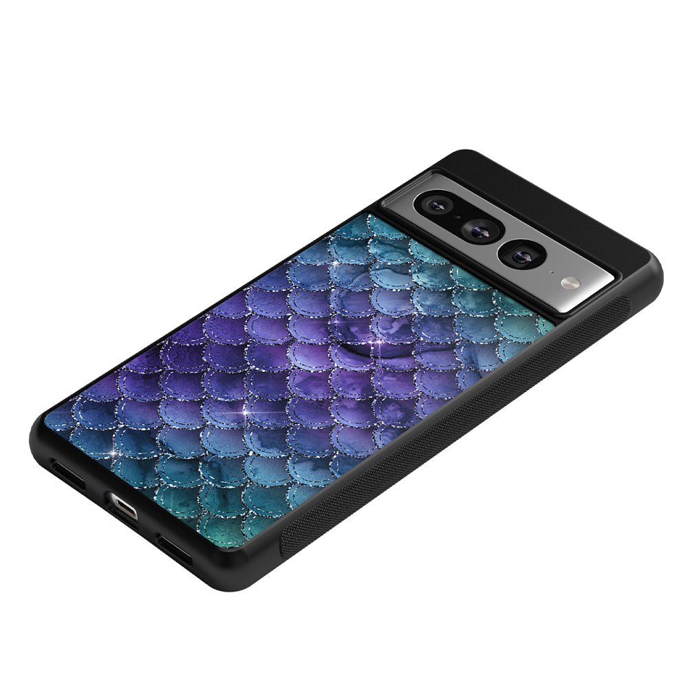 Purple Shine Mermaid Scales Google Phone Case
