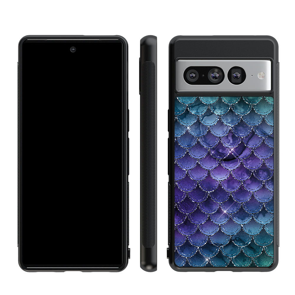 Purple Shine Mermaid Scales Google Phone Case