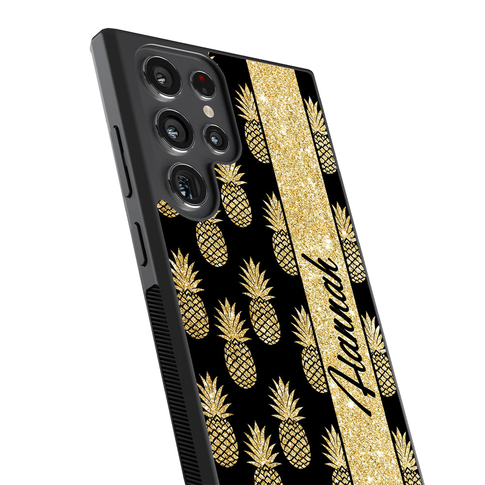 Golden Pineapples Personalized Samsung Phone Case