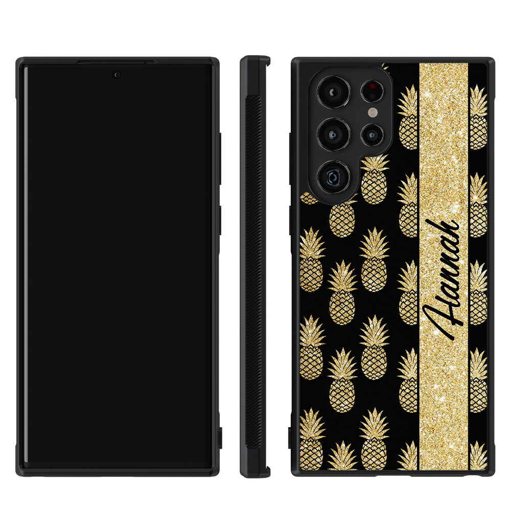 Golden Pineapples Personalized Samsung Phone Case