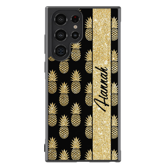 Golden Pineapples Personalized Samsung Phone Case