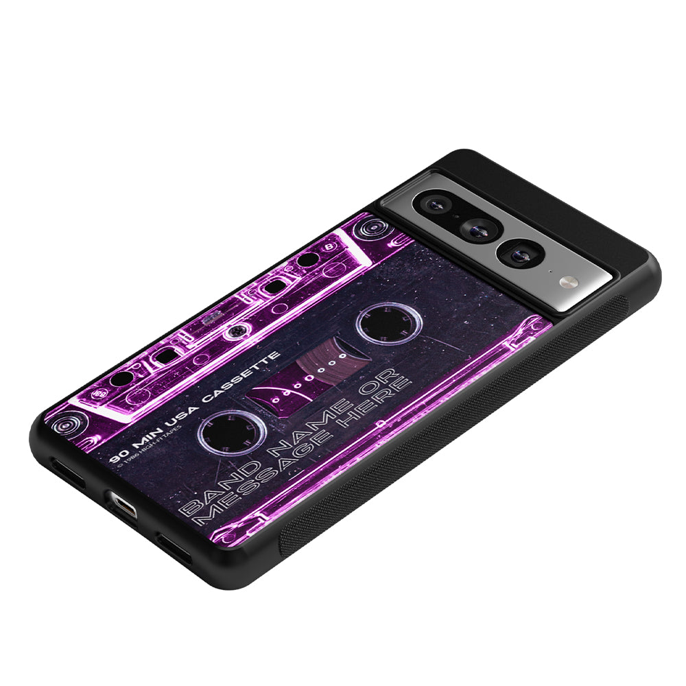 Pink Clear Black 80s Cassette Tape Personalized Google Phone Case