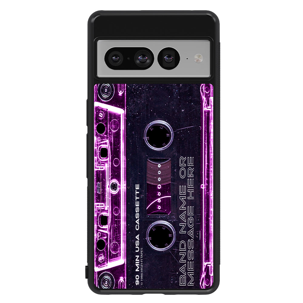 Pink Clear Black 80s Cassette Tape Personalized