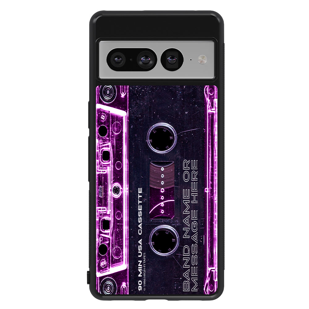 Pink Clear Black 80s Cassette Tape Personalized Google Phone Case