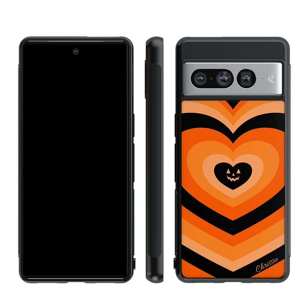 Halloween Hearts Pumpkin Personalized Google Phone Case