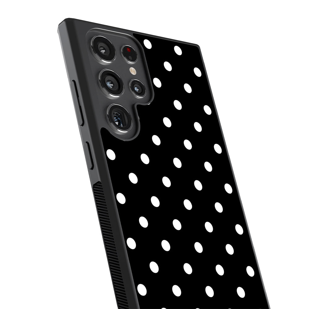 Black Polka Dot Red Personalized Samsung Phone Case