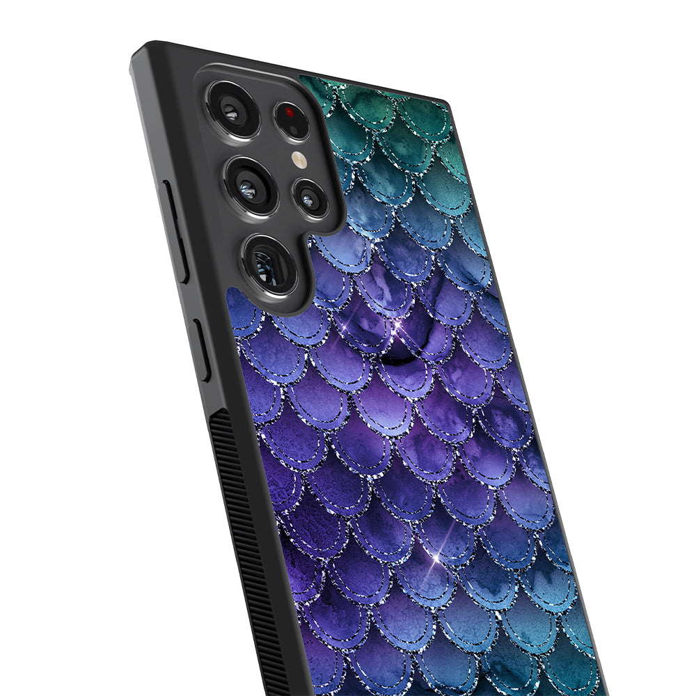 Purple Shine Mermaid Scales Samsung Phone Case