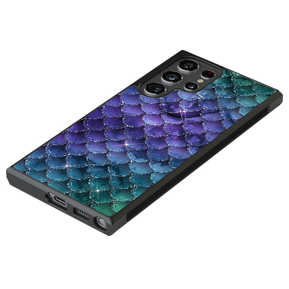 Purple Shine Mermaid Scales Samsung Phone Case