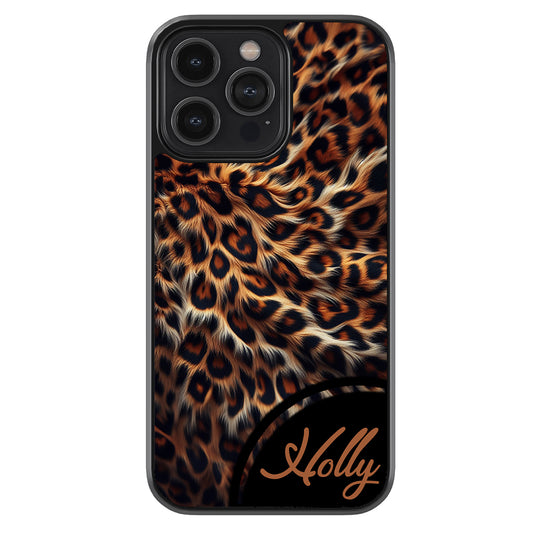 Leopard Realistic Animal Skin Personalized Apple iPhone Case