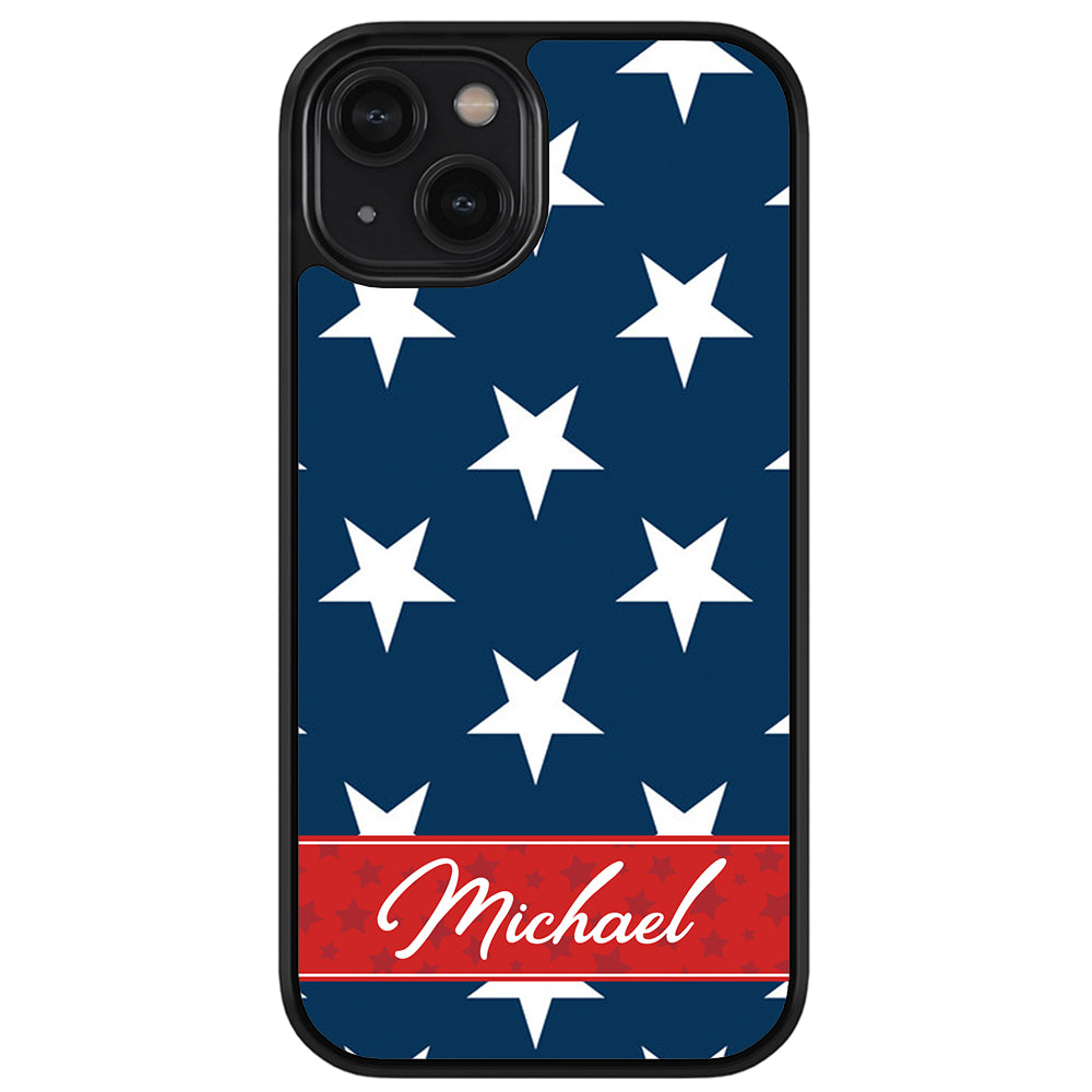 Red White and Blue Stars Personalized | Apple iPhone Case