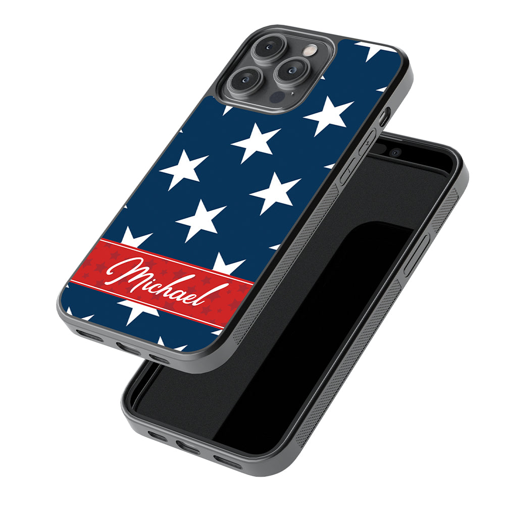 Red White and Blue Stars Personalized | Apple iPhone Case