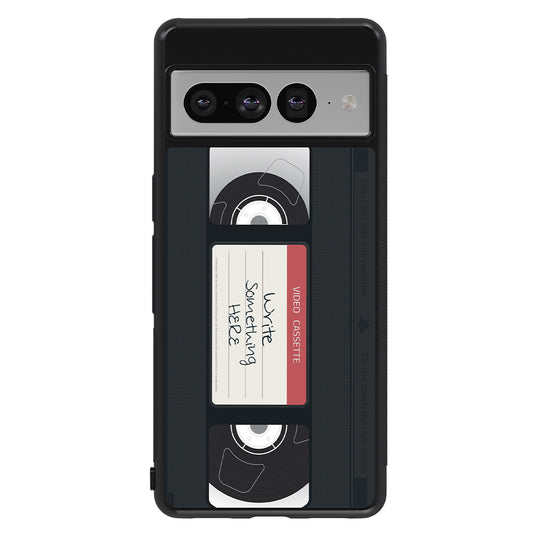 VHS Video Cassette Tape Black and Red Personalized Google Phone Case