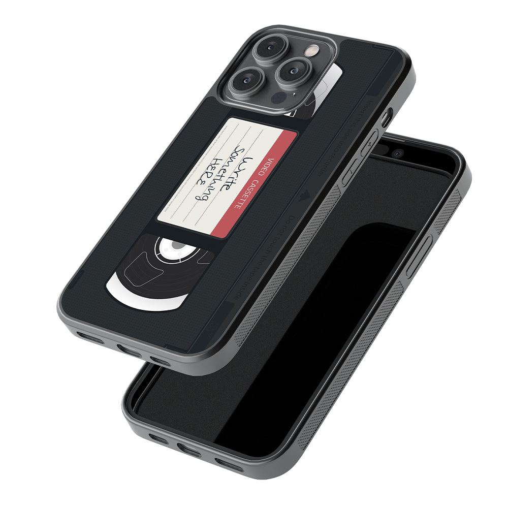 VHS Video Cassette Tape Black and Red Personalized Apple iPhone Case