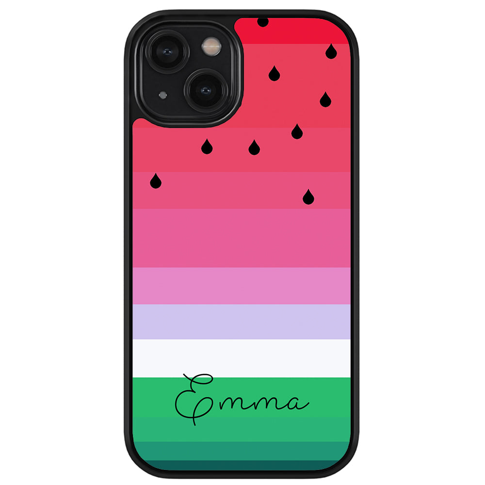 Watermelon Gradient Personalized Apple iPhone Case