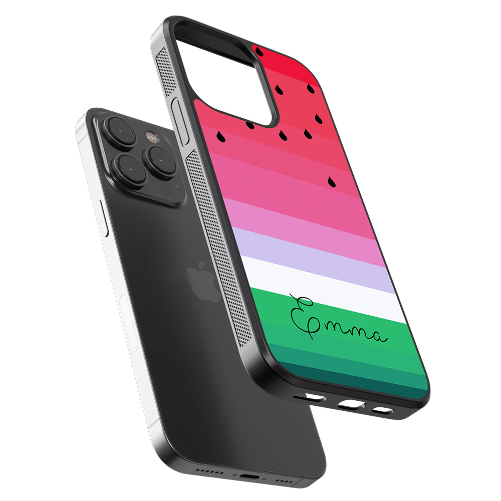 Watermelon Gradient Personalized Apple iPhone Case