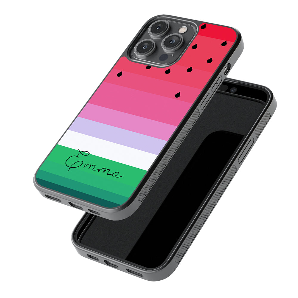Watermelon Gradient Personalized Apple iPhone Case