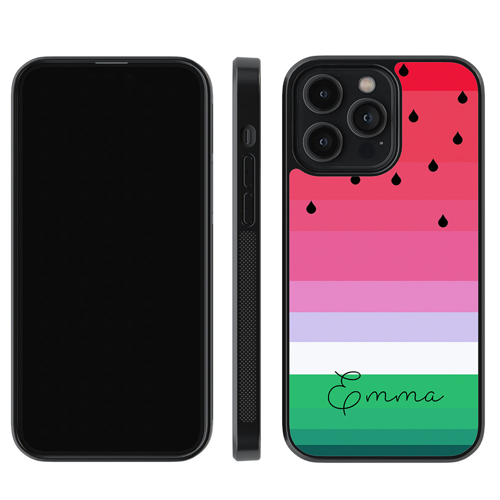 Watermelon Gradient Personalized Apple iPhone Case