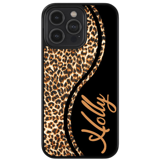 Leopard Curvy Personalized Apple iPhone Case