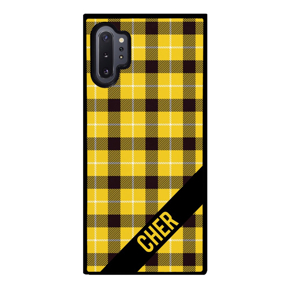 90s Yellow Plaid As If Retro Personalized | Samsung Phone Case